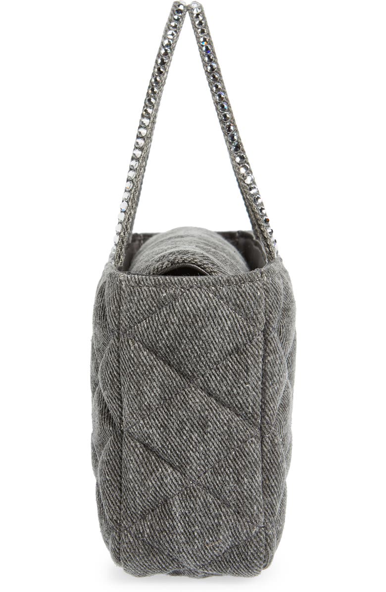 Amina Muaddi Amini Betty Quilted Satin Top Handle Bag, Alternate, color,