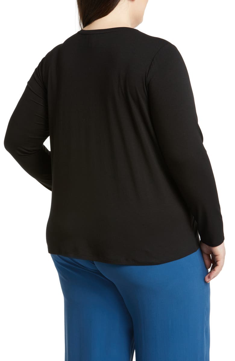 Eileen Fisher Crewneck Jersey Top, Alternate, color, 