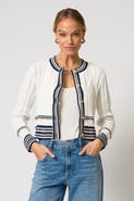 Central Park West Francie Novelty Stitch Cardigan