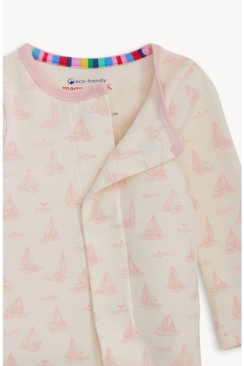 Tiny Tides Organic Cotton Footie, Alternate, color, WHITE