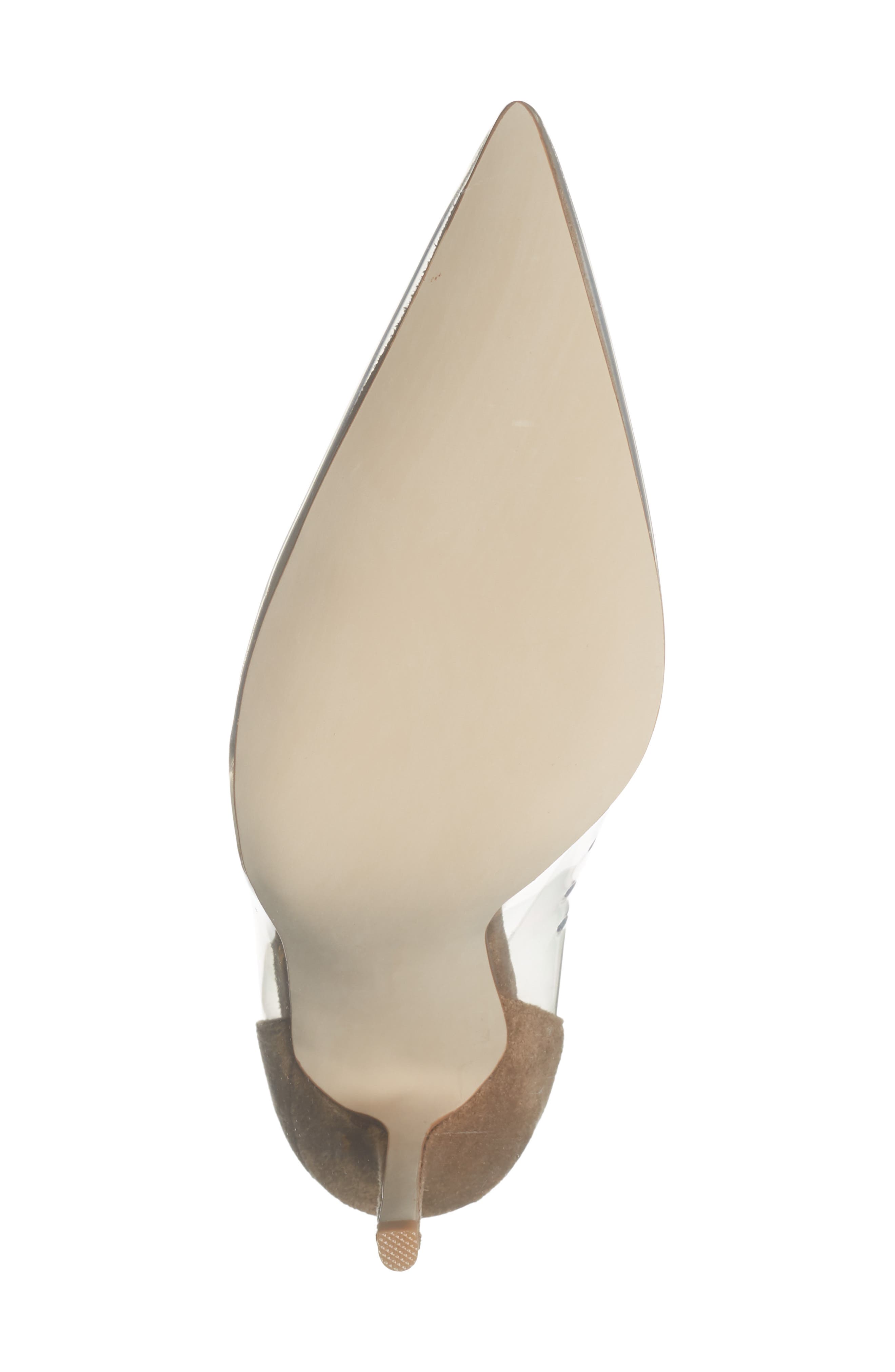 Hi Pointed Toe Vinyl Pump, Alternate, color, BEIGE SUEDE CLEAR