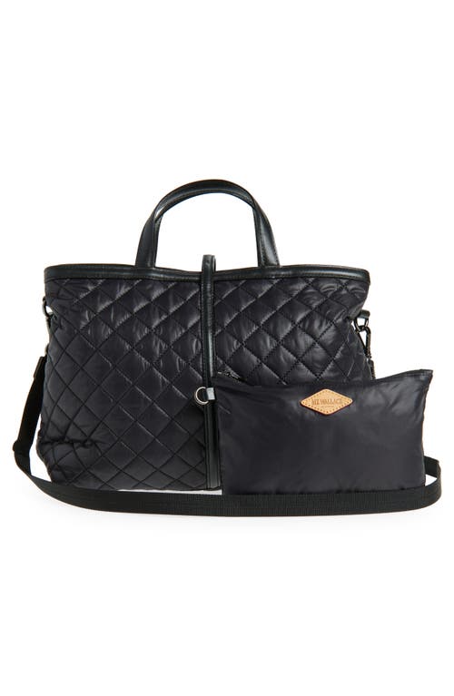 Mz Wallace Medium Astor Diamond Quilted Top Handle Bag In Black