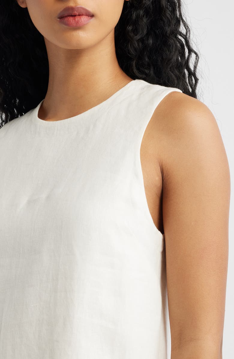 Madewell Embroidered Linen Mini Shift Dress, Alternate, color, Ivory Linen