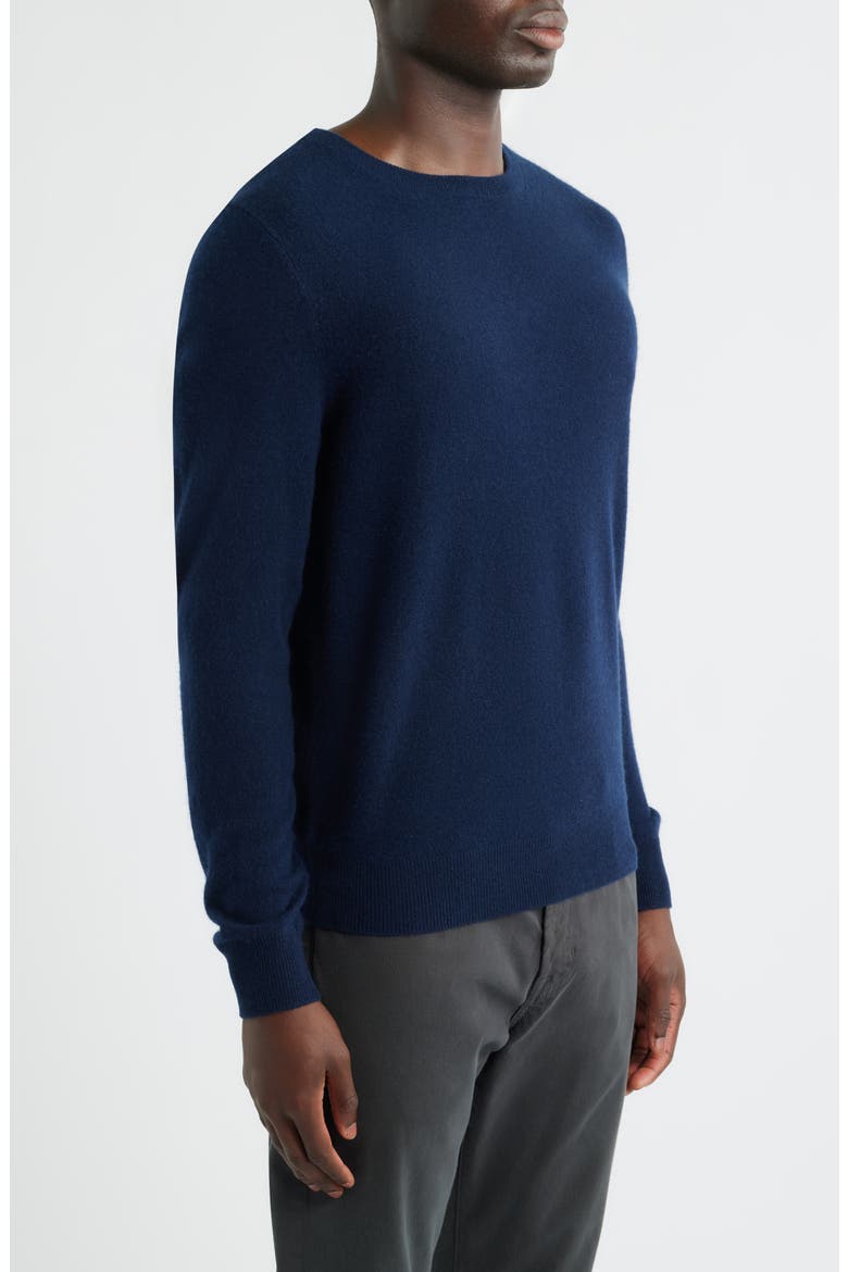 Cashmere Crewneck Sweater, Alternate, color, NAVY NIGHT