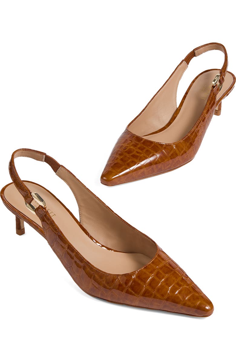 LK Bennett Lettie Oloid Pointed Toe Slingback Pump, Alternate, color, Tan