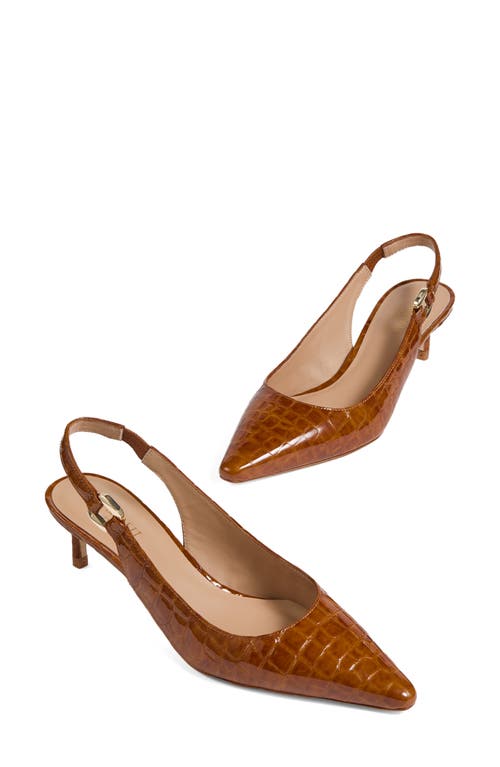 Lk Bennett Lettie Oloid Pointed Toe Slingback Pump In Brown