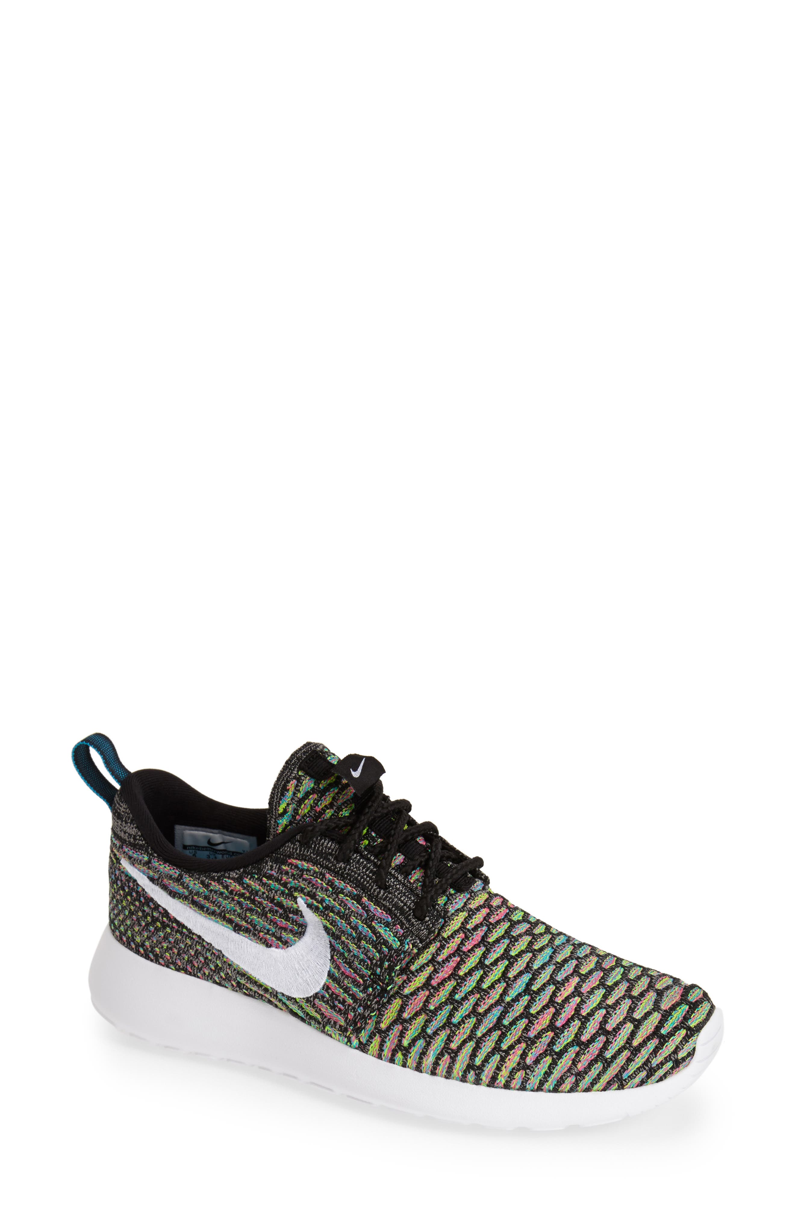 Nike FlyKnit Roshe Run Sneaker, Alternate, color, 
