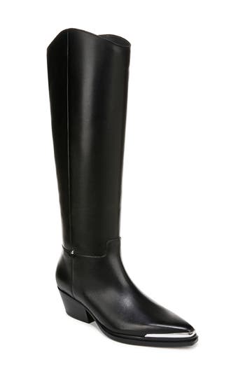 Franco Sarto Billie Knee High Western Boot In Black