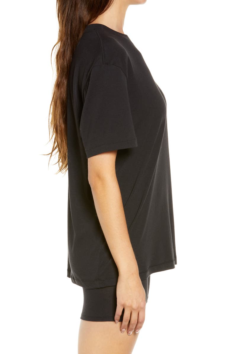 SKIMS Boyfriend T-Shirt, Alternate, color, Onyx
