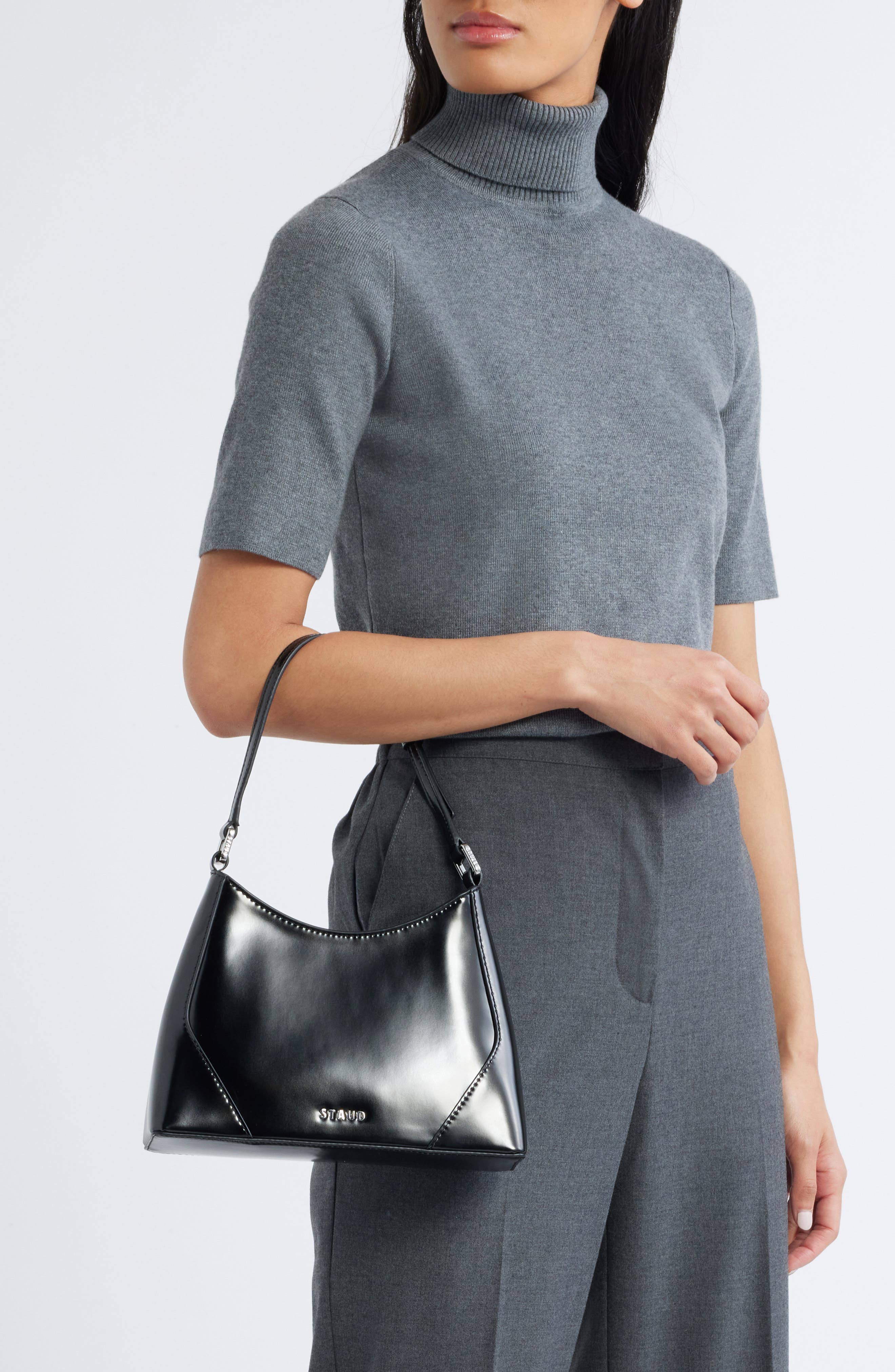 STAUD Linda Leather Shoulder Bag, Alternate, color, 