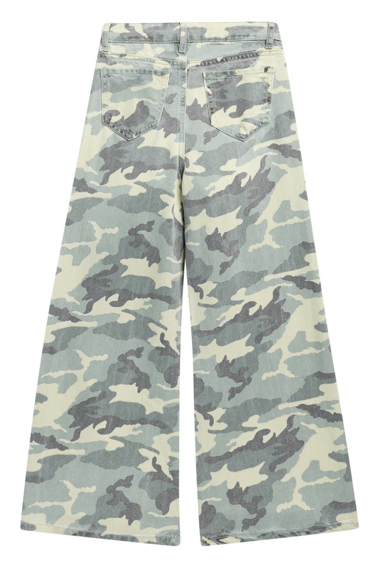 Kids' Camo Wide Leg Jeans, Alternate, color, CAMO PRINT