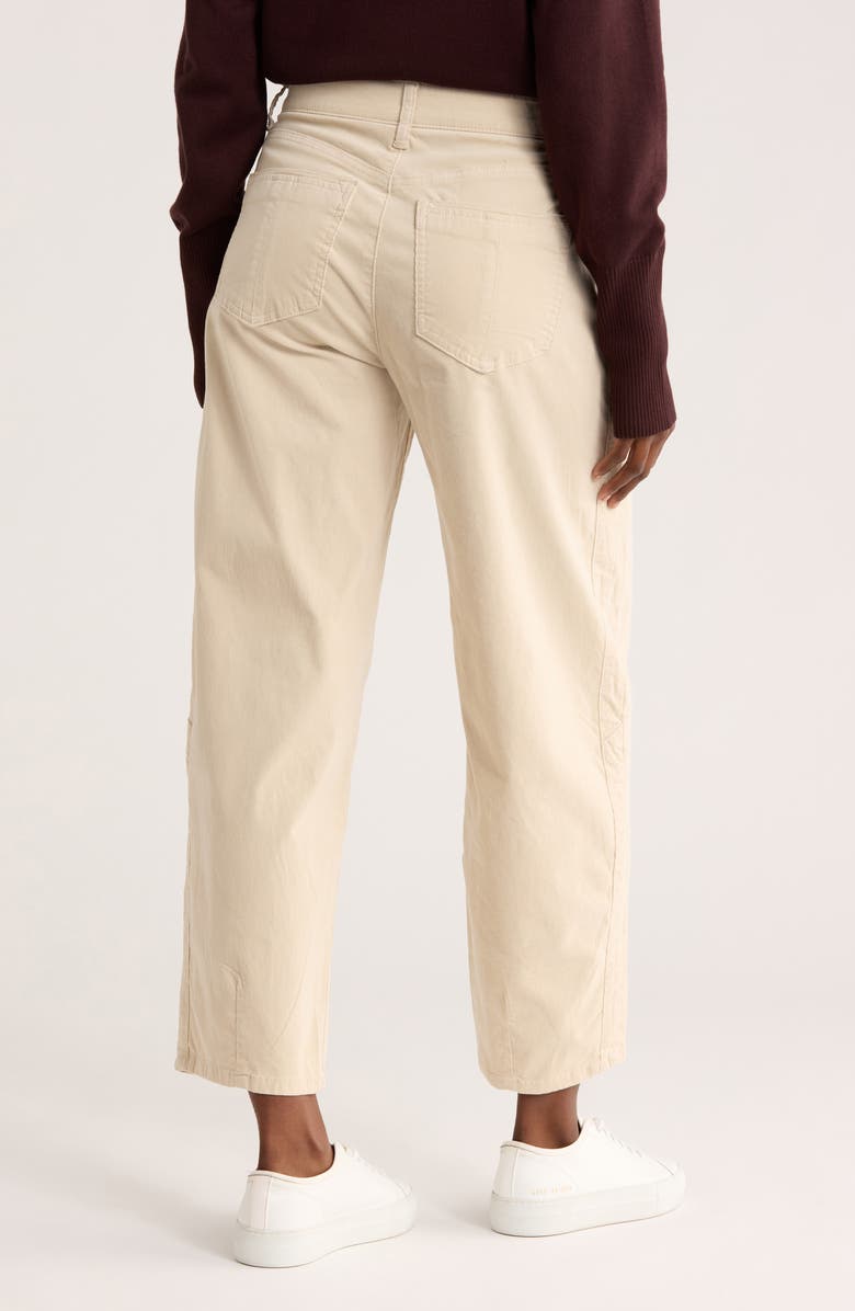 Democracy High Waist Barrel Leg Corduroy Pants, Alternate, color, Birch