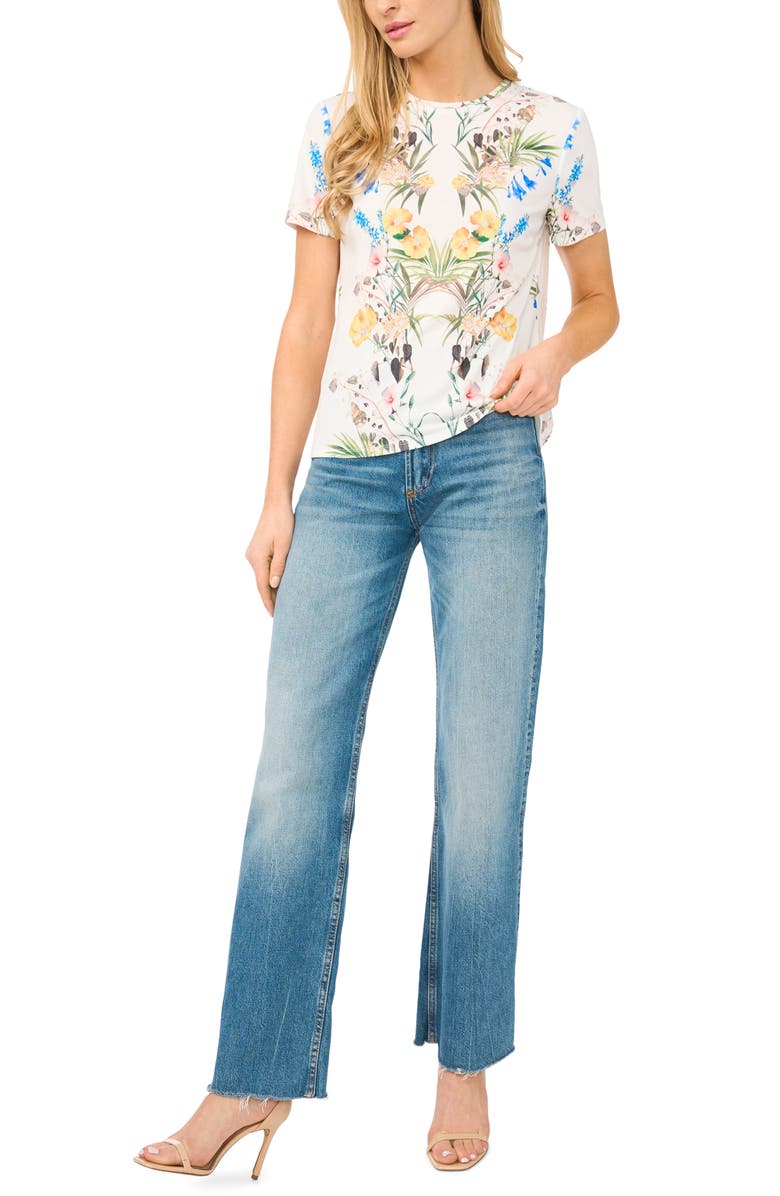 Ted Baker Floral Graphic T-Shirt, Alternate, color, Ultra White