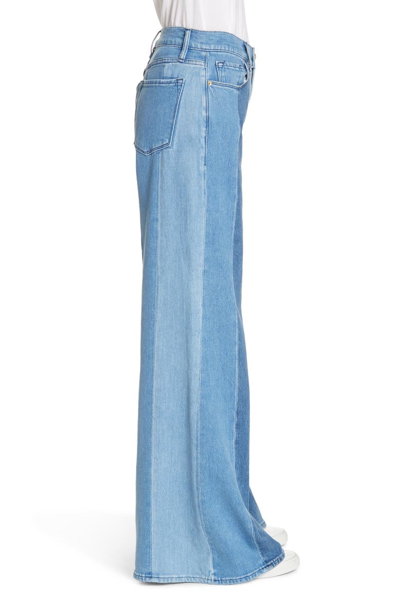 Le Palazzo Paneled Wide Leg Jeans, Alternate, color, VINEYARD