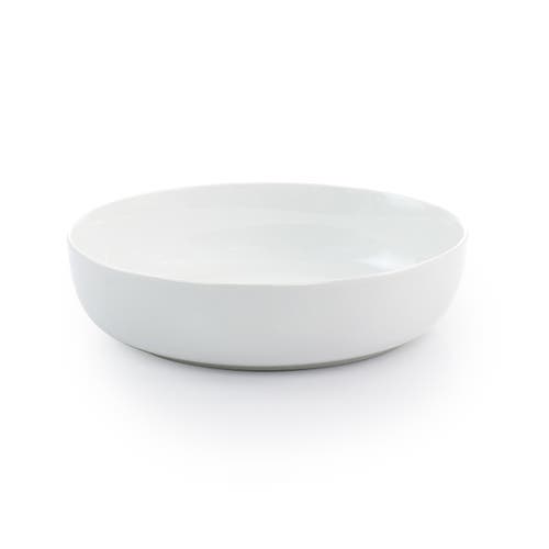 Gibson Home White Deco 16 Piece Fine Ceramic Dinnerware Set In White