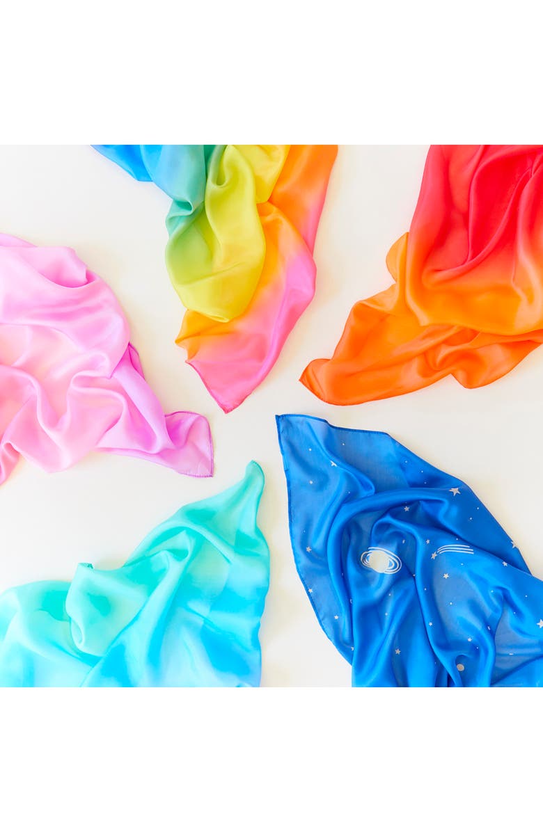 Sarah's Silks Set of 5 Rainbow Enchanted Playsilks, Alternate, color, 