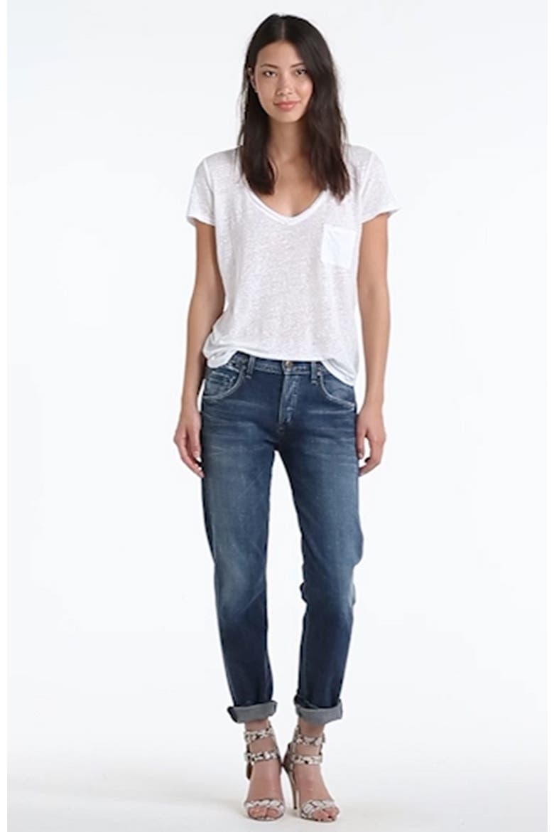 'Dylan' High Rise Loose Fit Jeans, Alternate, color, FOREVER