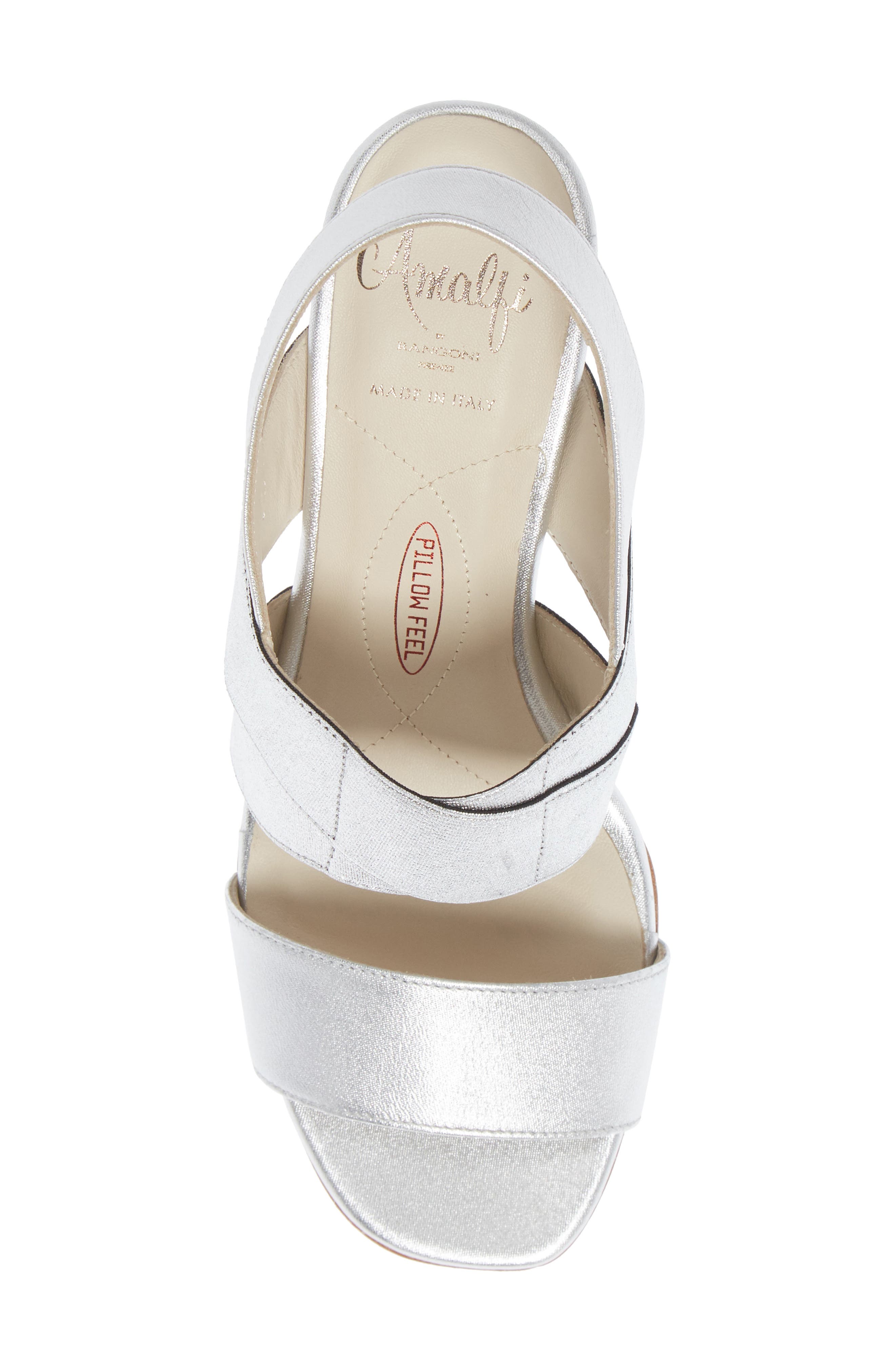 Etty Sandal, Alternate, color, SILVER LEATHER