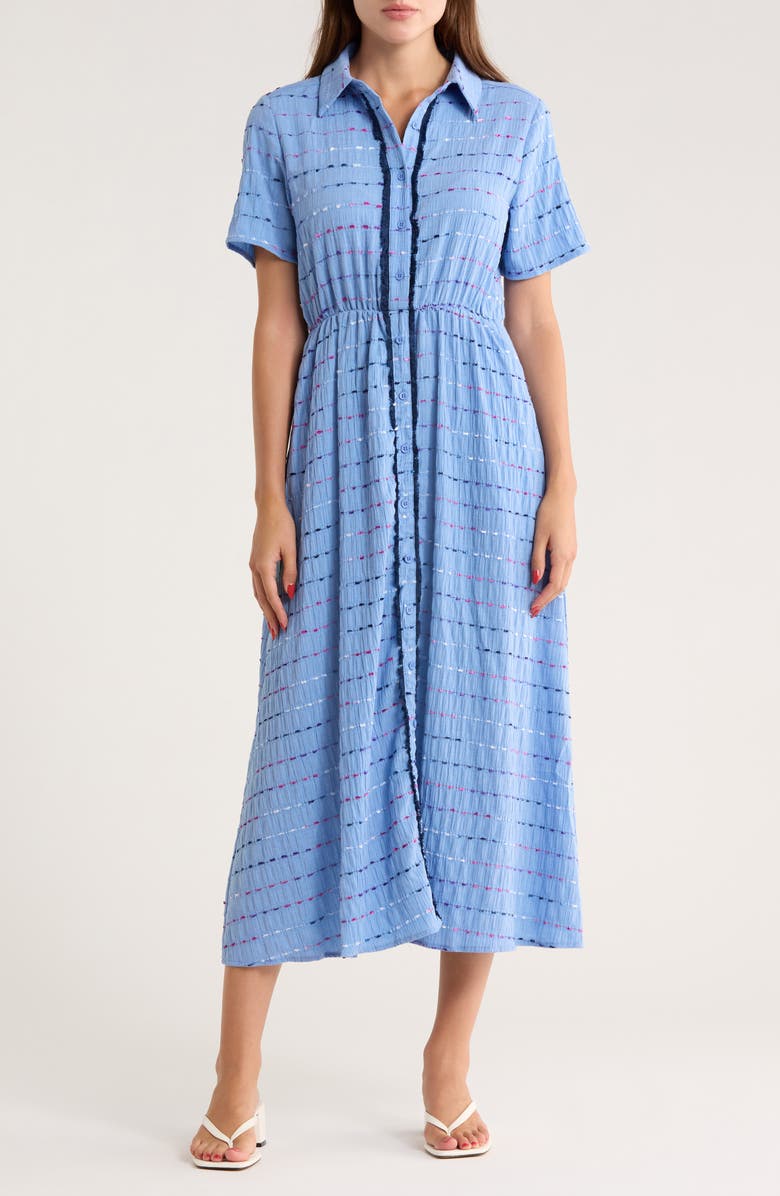 AREA STARS River Shirtdress, Main, color, Blue