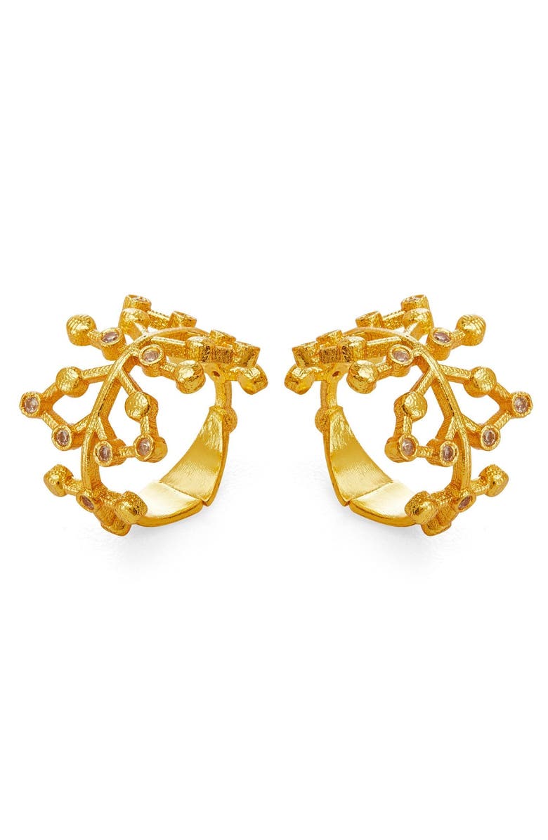 Dhwani Bhansal AURO DOUBLE RING, Alternate, color, Gold Plated