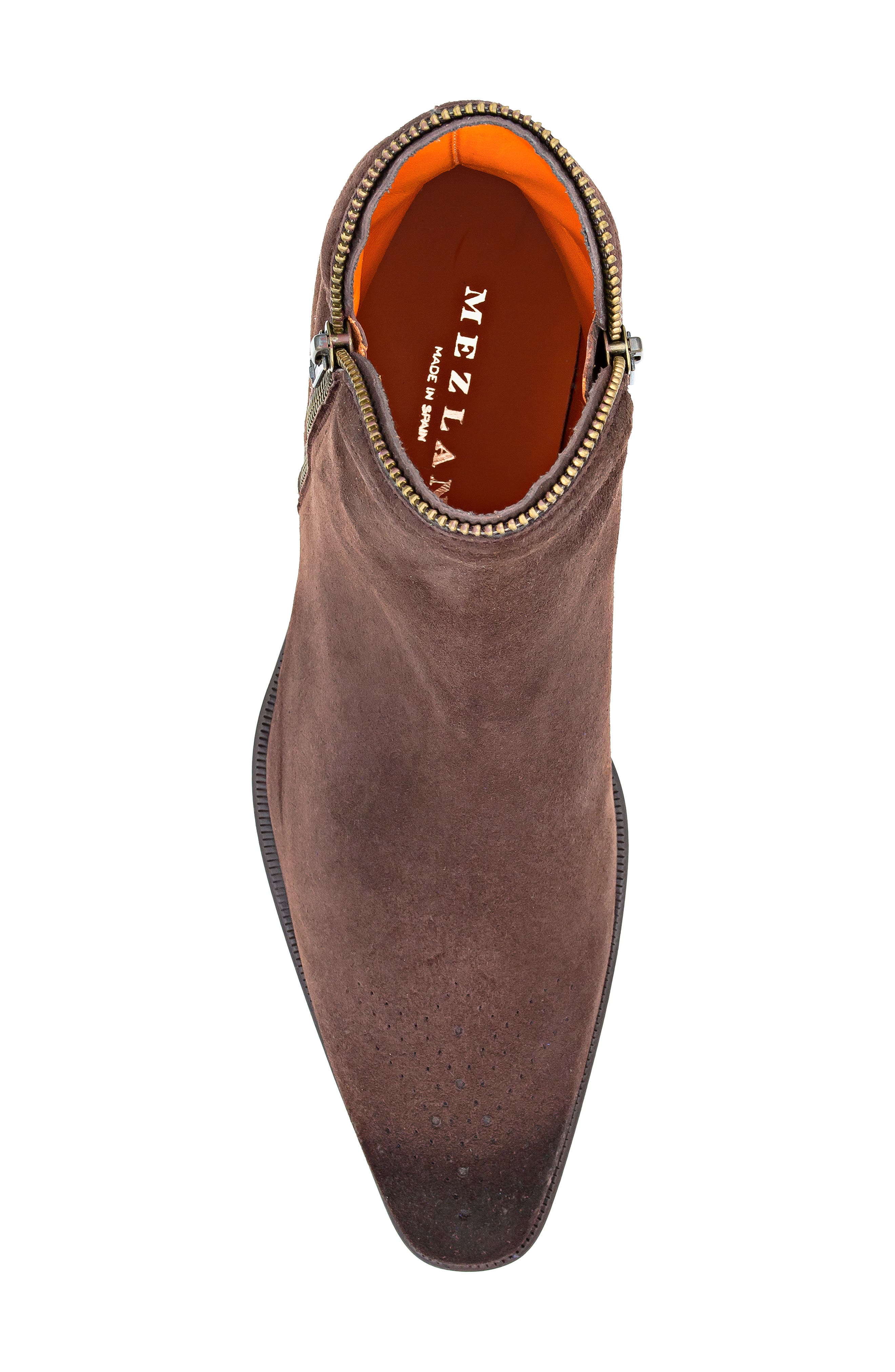 Moretti Suede Zip Boot, Alternate, color, BROWN