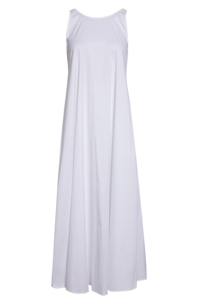 Max Mara Cotton Blend Stretch Poplin Sundress, Main, color, Optical White