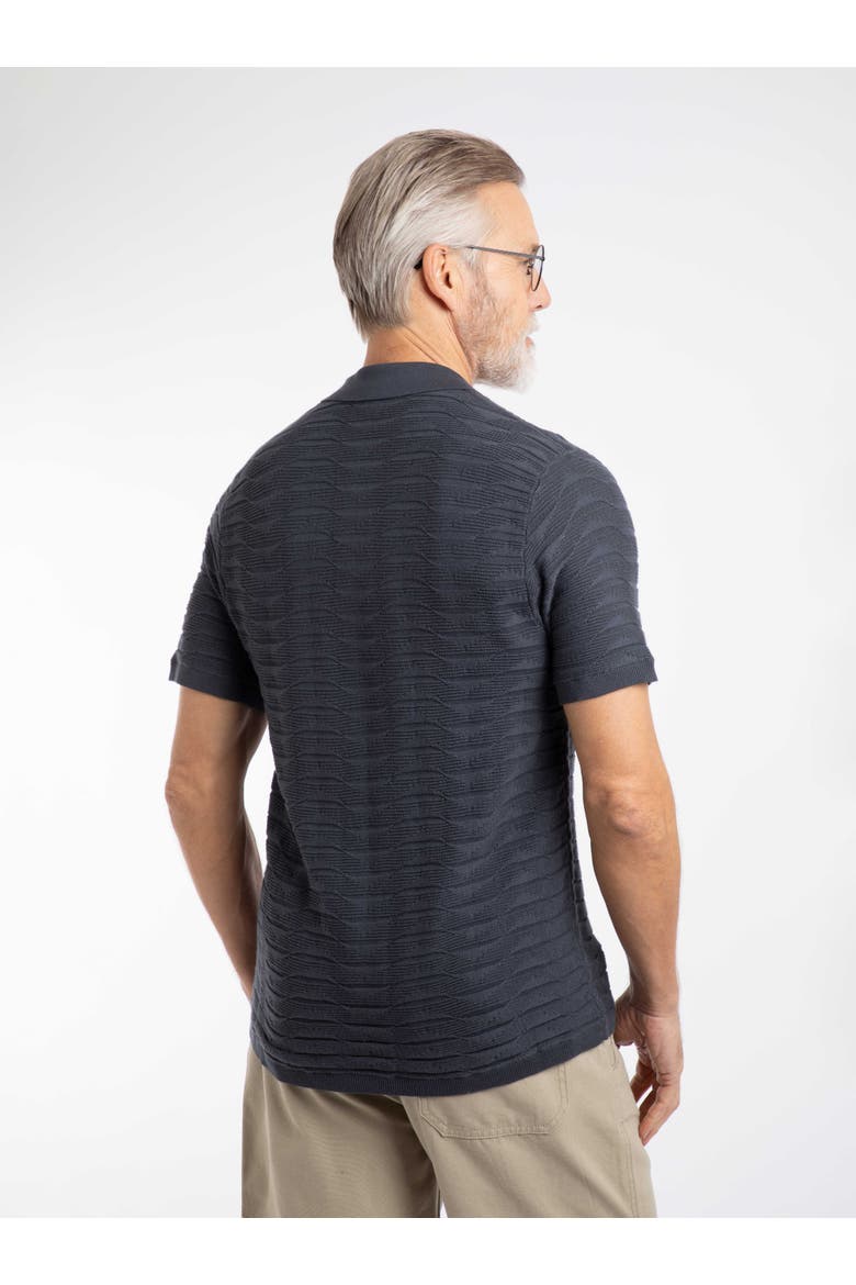 Tod Short Sleeve Knitted Polo Shirt, Alternate, color, Navy