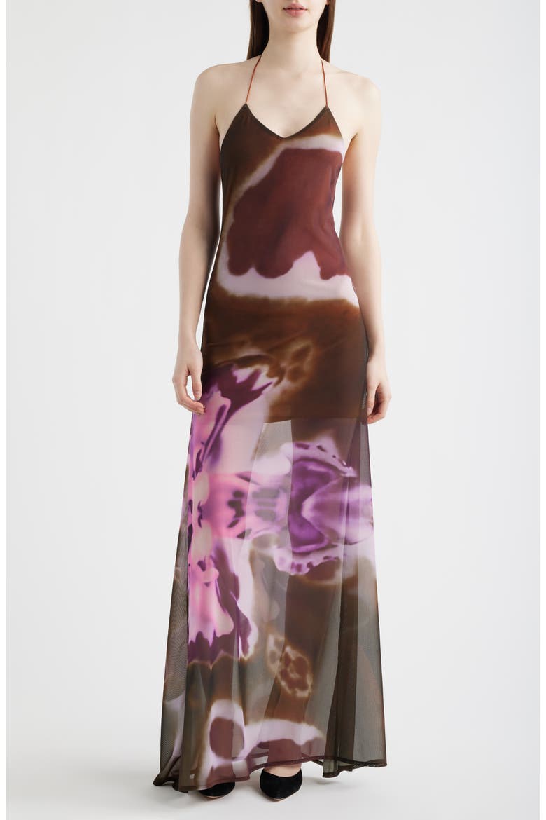 Balita Mesh Maxi Dress, Main, color, MOKA