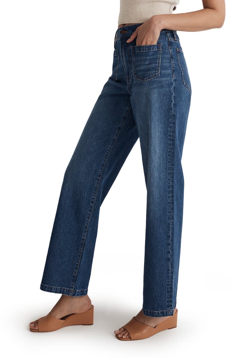 Madewell Perfect Wide Leg Jeans, Alternate, color,