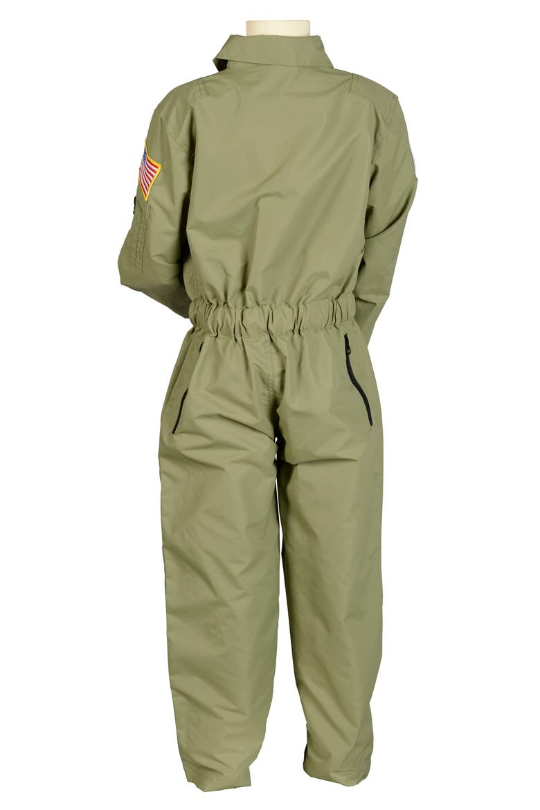 Kids Fighter Pilot Suit, Alternate, color, Olive Green