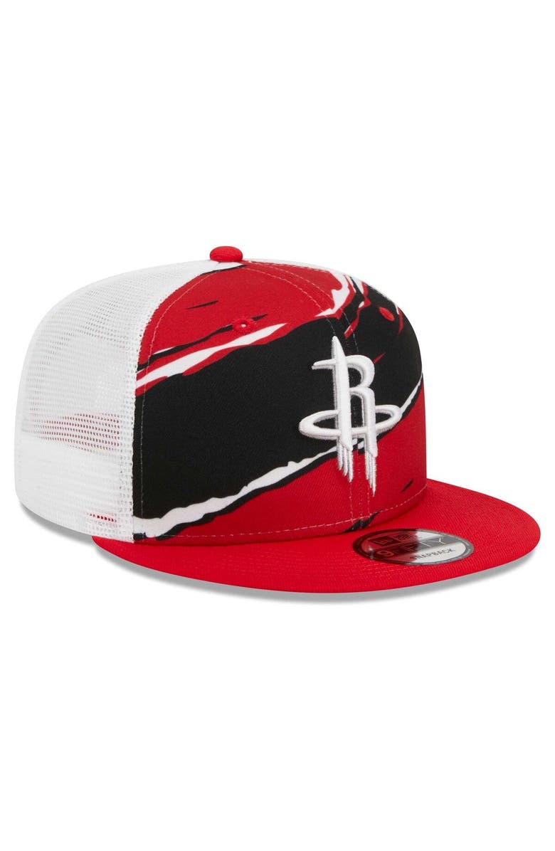 New Era Men's New Era Red/White Houston Rockets Tear Trucker 9FIFTY Adjustable Hat, Alternate, color,