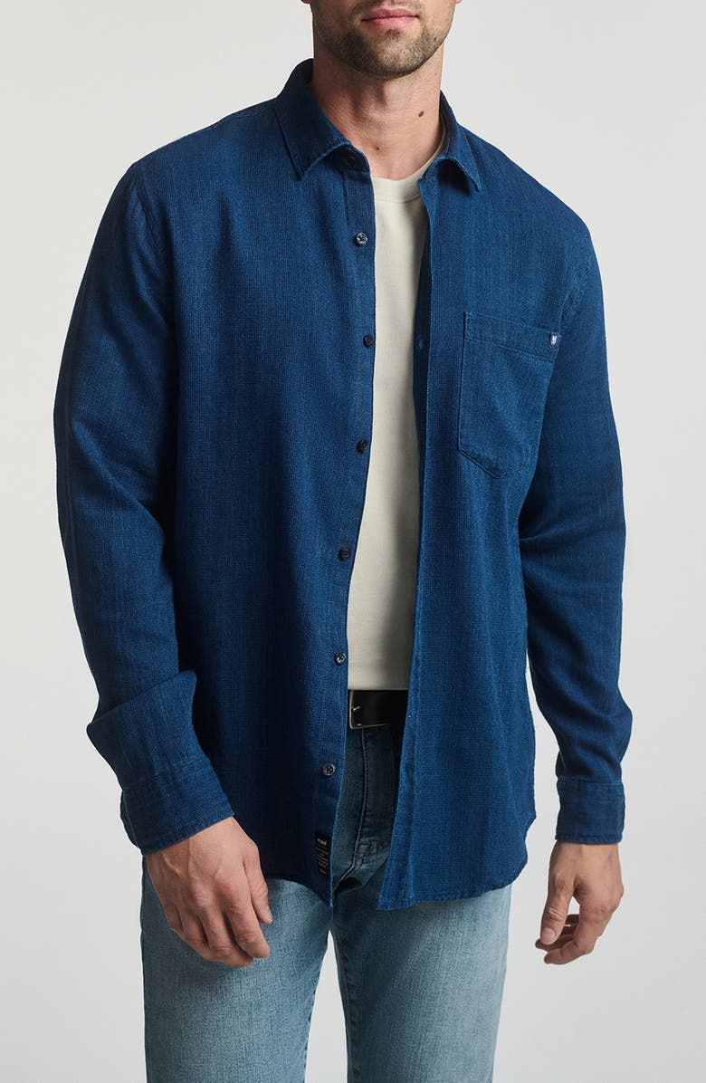 Mavi Jeans Indigo Button-Up Shirt, Main, color, Indigo