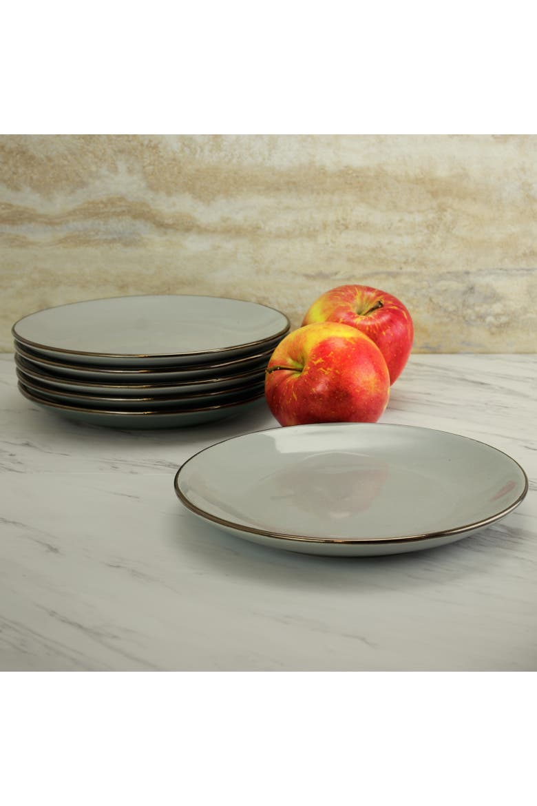 Tahitian Sand 6-Piece Salad Plate Set, Alternate, color, Gray