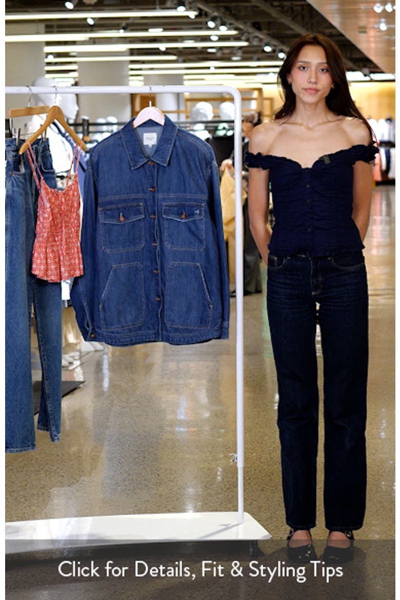 Oversize Cotton Blend Denim Shirt video