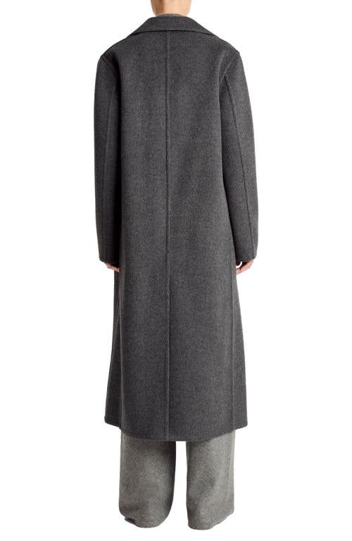 Vince Double Breasted Long Wool-blend Coat In Gray