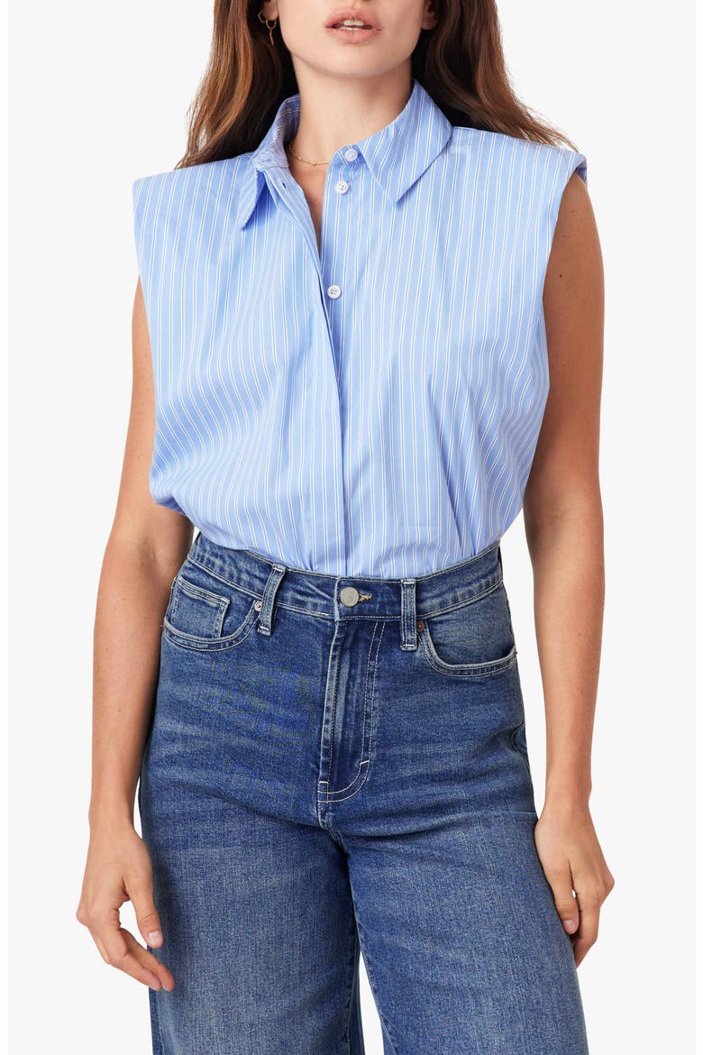 Shoulder Pad Sleeveless Shirt, Main, color, BLUE