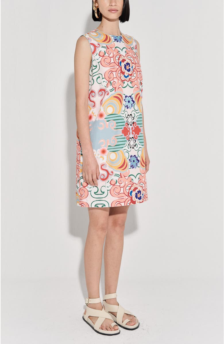 De Loreta Mundo Sleeveless Column Cotton Minidress, Alternate, color,