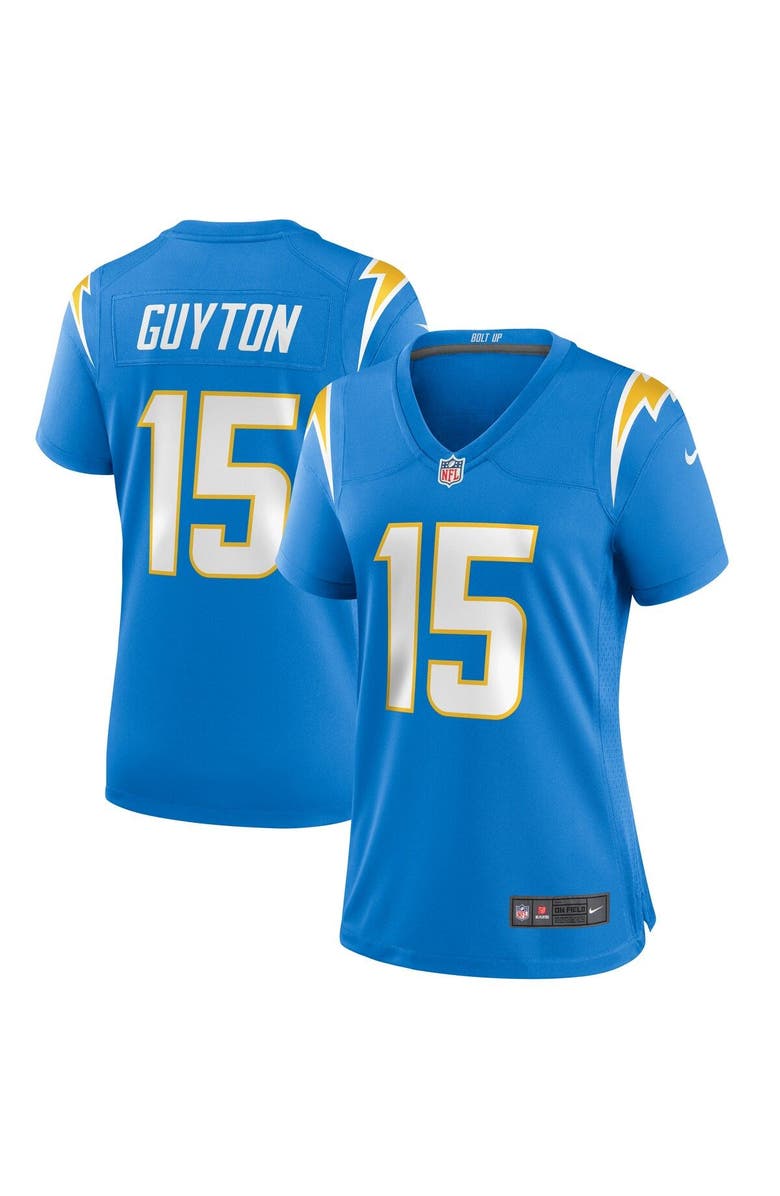 Nike Women's Nike Jalen Guyton Powder Blue Los Angeles Chargers Game Player Jersey, Main, color, 