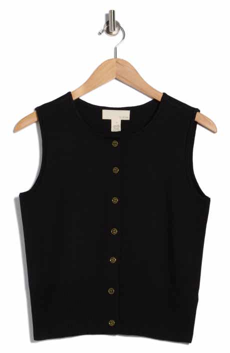 BY DESIGN Julianna Button Front Sweater Vest