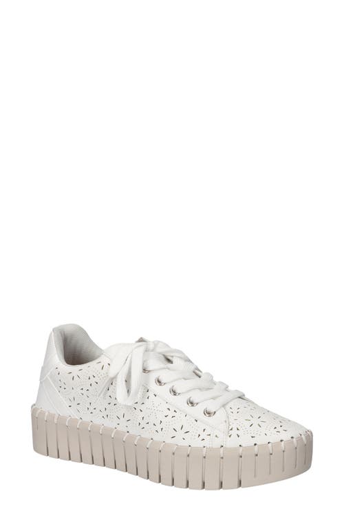 Easy Street Women's Retta Comfort Platform Sneakers In White