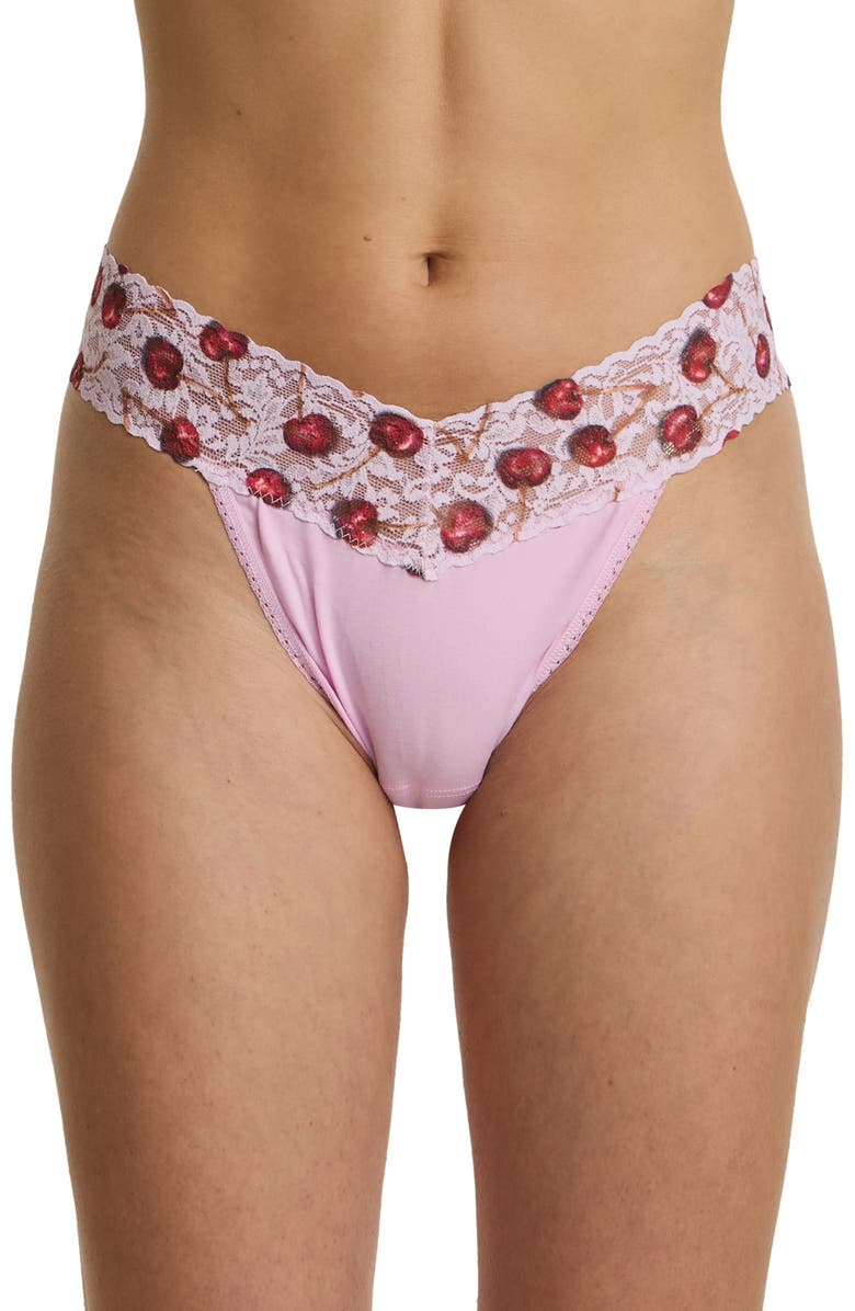 Hanky Panky Original Rise Thong, Main, color, Cherry Delight Pink