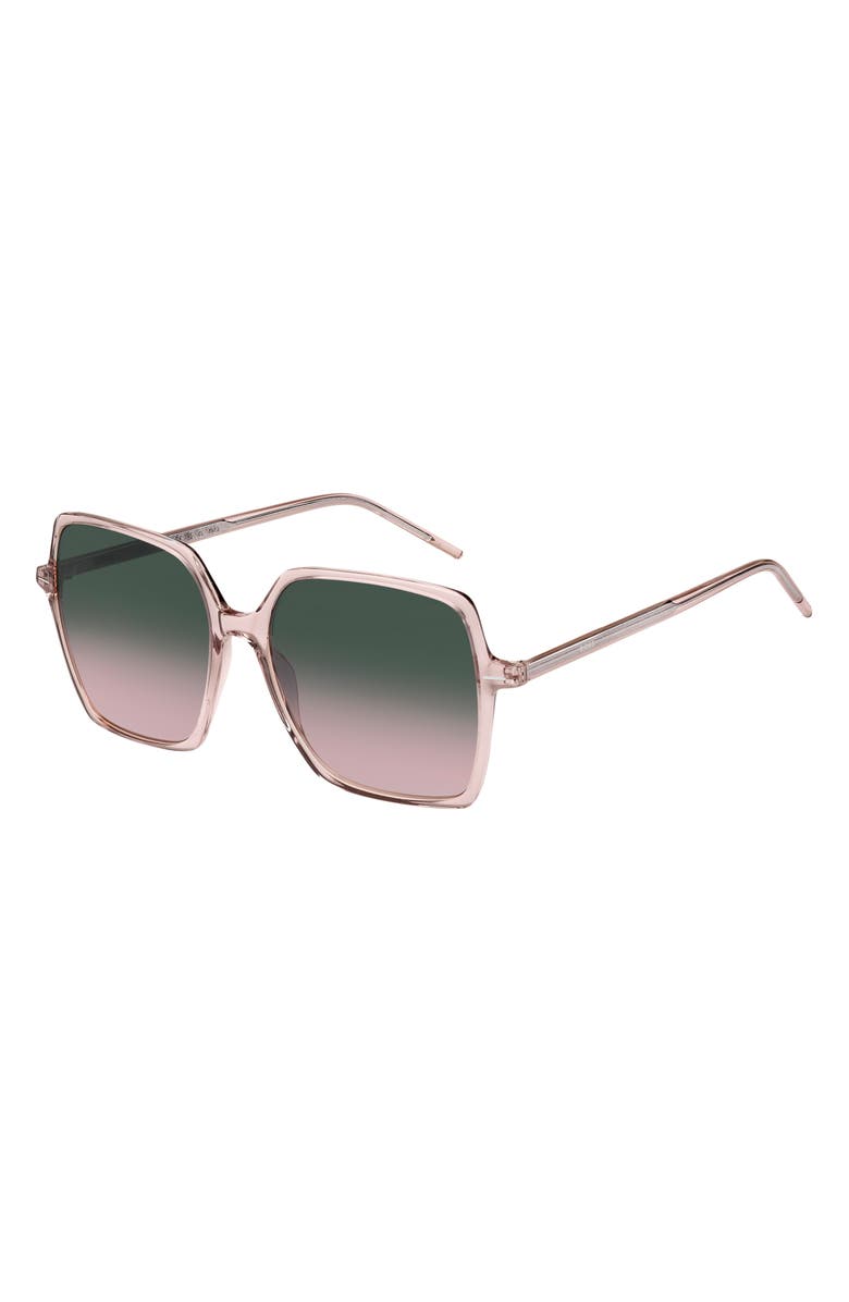 BOSS 57mm Oversize Square Sunglasses, Alternate, color, 