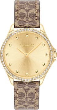COACH Astor Leather Strap Watch, 31mm