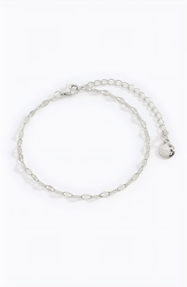 Mint & Lily Petal Chain Bracelet, Main, color, 925 Sterling Silver