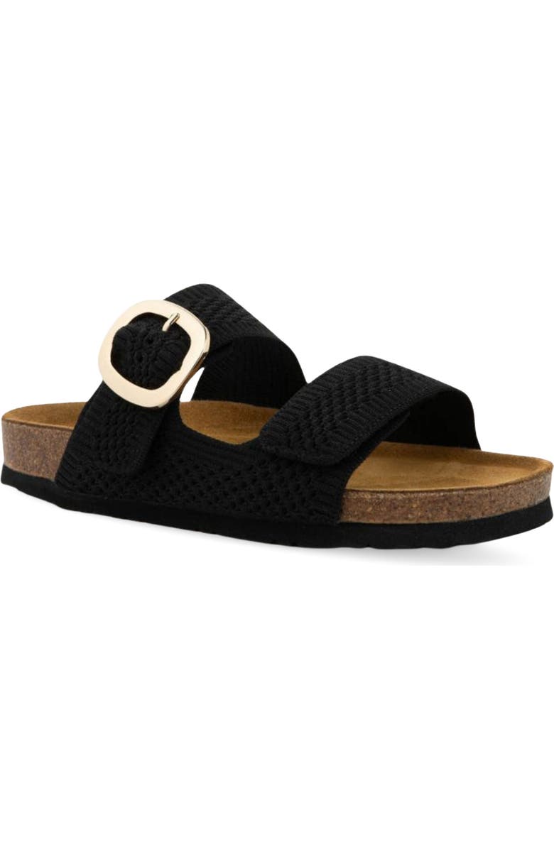 Naot Miami Slide Sandal, Main, color, Black Knit