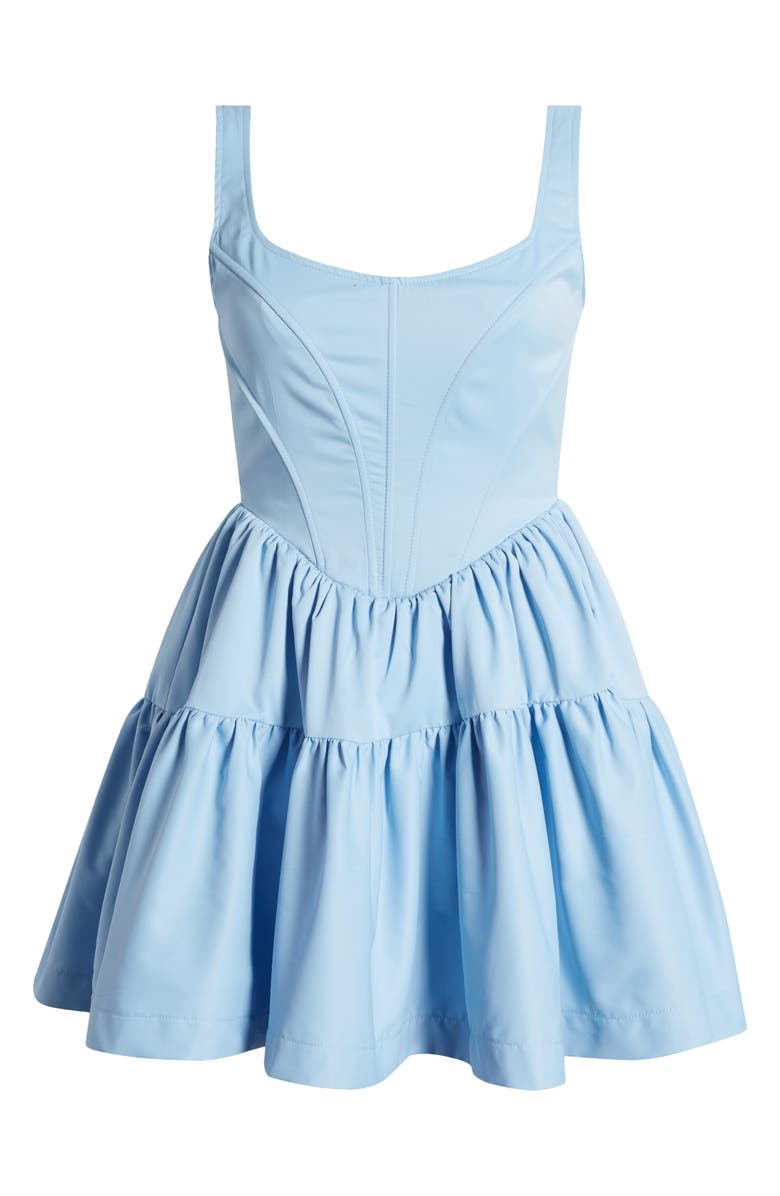 Rare London Corset Tiered Minidress, Alternate, color, 