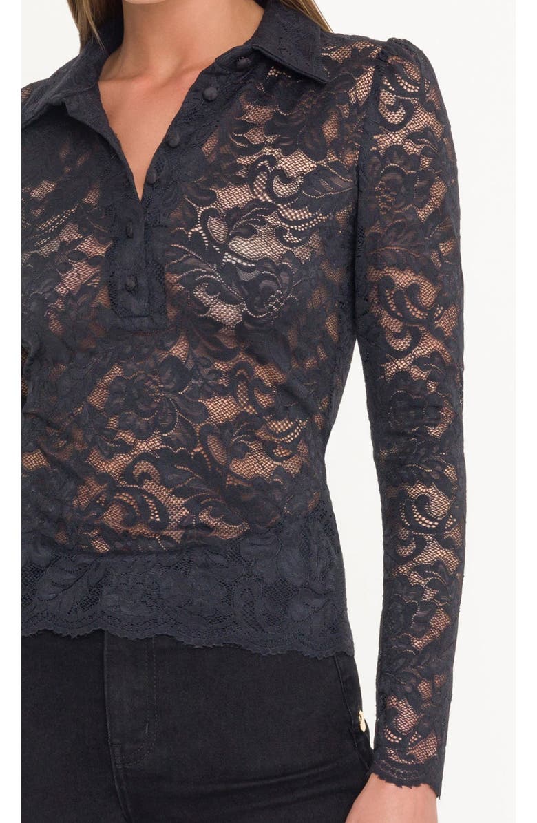 Generation Love Dominique Lace Top, Alternate, color, Black