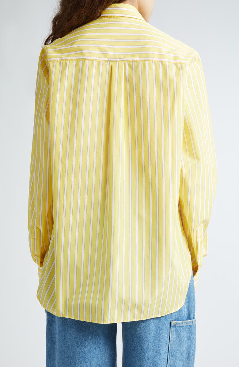 Saks Potts William Stripe Cotton Button-Down Shirt, Alternate, color, 