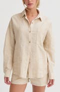 CRESCENT Stripe Textured Linen Shirt