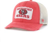 '47 Men's '47 Red San Francisco 49ers Egremont Well-Worn Adjustable Trucker Hat